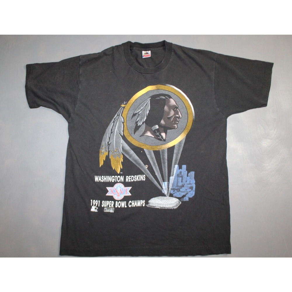 Vintage Washington Redskins 91 Super Bowl Champs Starter Night Games T-Shirt XL